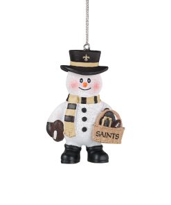 New Orleans Saints Snowman Basket Ornament