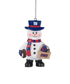 New York Giants Snowman Basket Ornament