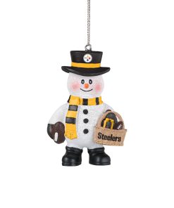 Pittsburgh Steelers Snowman Basket Ornament