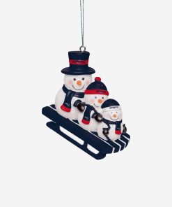 New England Patriots Snowmen Sledding Ornament