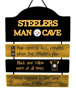 Pittsburgh Steelers Wooden Man Cave Sign
