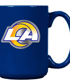 Los Angeles Rams 15oz. Metal Emblem Logo Ceramic Mug