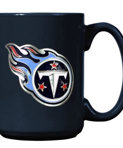 Tennessee Titans 15oz. Metal Emblem Logo Ceramic Mug