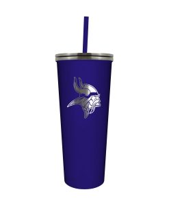 Minnesota Vikings 24oz. Skinny Tumbler with Straw