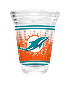 Miami Dolphins 2oz. Round Party Shot Glass