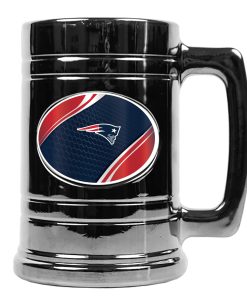 New England Patriots Metallic Chrome Indent Tankard