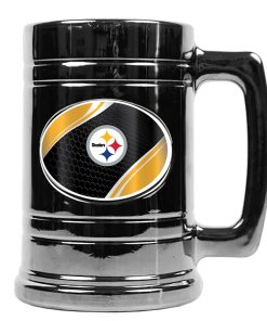 Pittsburgh Steelers Metallic Chrome Indent Tankard