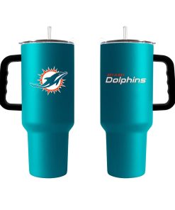 Miami Dolphins 40oz. Powder Coat Travel Tumbler