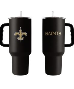 New Orleans Saints 40oz. Powder Coat Travel Tumbler