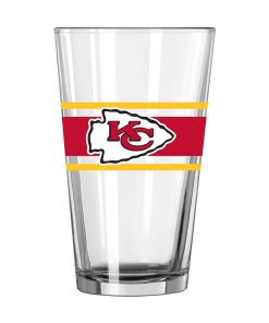 Kansas City Chiefs 16oz. Stripe Pint Glass