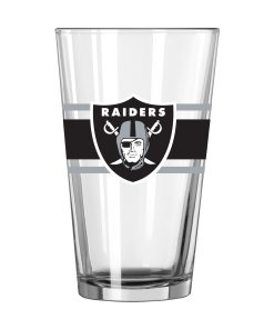 Las Vegas Raiders 16oz. Stripe Pint Glass