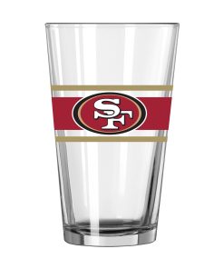 San Francisco 49ers 16oz. Stripe Pint Glass