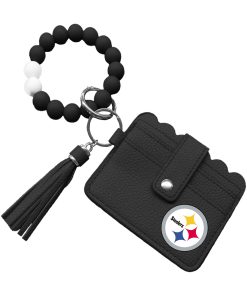Pittsburgh Steelers Beaded Bracelet Wallet with Tassel