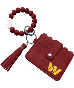 Washington Commanders Beaded Bracelet Wallet with Tassel