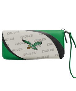 Philadelphia Eagles Retro Curved Zip Organizer Wallet