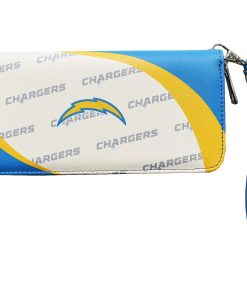 Los Angeles Chargers Curved Zip Organizer Wallet