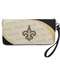 New Orleans Saints Curved Zip Organizer Wallet