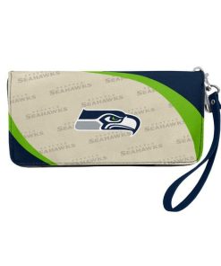 Seattle Seahawks Curved Zip Organizer Wallet