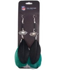 Philadelphia Eagles Fan Feather Earrings