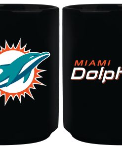 Miami Dolphins 15oz Sublimated Mug - Black