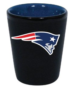 New England Patriots 2oz. Matte Black/Inner Color Shot