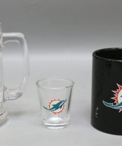 Miami Dolphins 3pc Drinkware Giftset - Black Mug