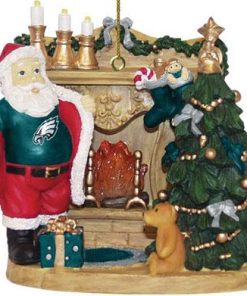 Philadelphia Eagles Fireside Santa Ornament