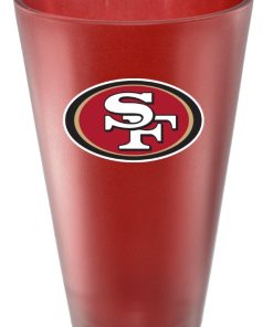 San Francisco 49ers 16oz Team Color Frosted Pint Glass