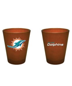 Miami Dolphins 2oz Team Color Frosted Shot Glass