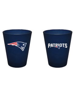 New England Patriots 2oz Team Color Frosted Shot Glass