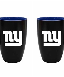 New York Giants 22oz Black Latte Mug with Inner Color