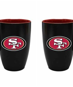 San Francisco 49ers 22oz Black Latte Mug with Inner Color