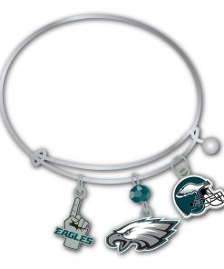 Philadelphia Eagles 3 Charm Bracelet