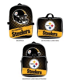 Pittsburgh Steelers Youth Backpack Lunch Bag Combo