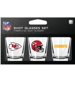 Kansas City Chiefs 3pc Shot Glass Set