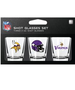 Minnesota Vikings 3pc Shot Glass Set