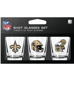 New Orleans Saints 3pc Shot Glass Set