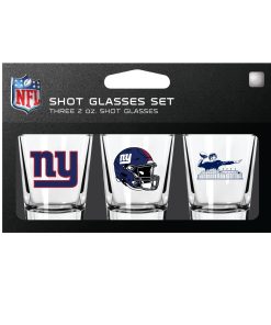 New York Giants 3pc Shot Glass Set