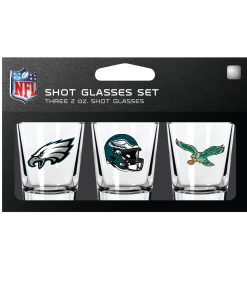 Philadelphia Eagles 3pc Shot Glass Set
