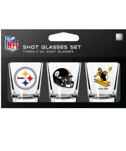 Pittsburgh Steelers 3pc Shot Glass Set