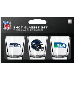 Seattle Seahawks 3pc Shot Glass Set