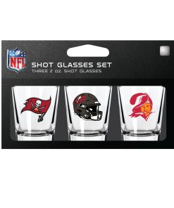 Tampa Bay Buccaneers 3pc Shot Glass Set
