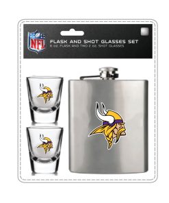 Minnesota Vikings Flask & Shot Gift Set