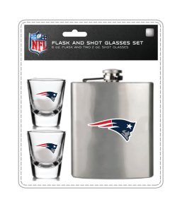 New England Patriots Flask & Shot Gift Set