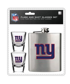 New York Giants Flask & Shot Gift Set
