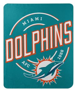 Miami Dolphins 50 x 60 Campaign Fleece Throw Blanket