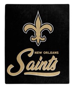 New Orleans Saints 50 x 60 Signature Royal Plush Throw Blanket