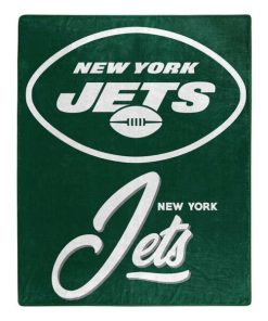 New York Jets 50 x 60 Signature Royal Plush Throw Blanket