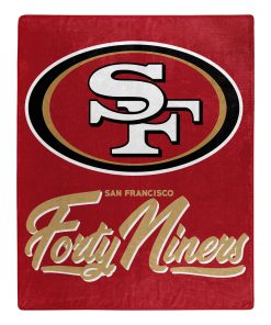 San Francisco 49ers 50 x 60 Signature Royal Plush Throw Blanket