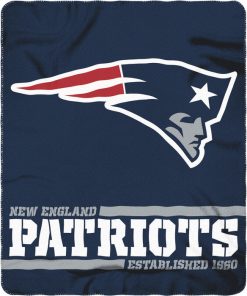 New England Patriots 50 x 60 Split Wide Fleece Throw Blanket